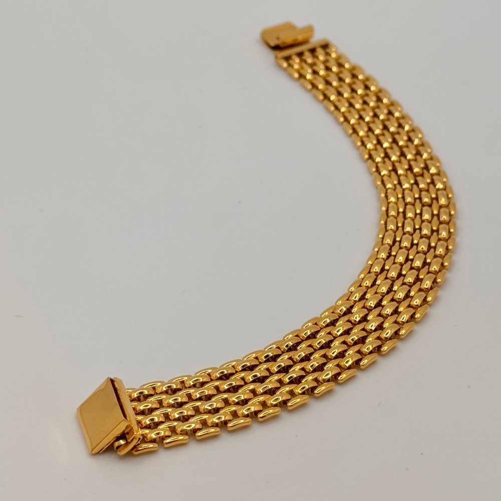 Vintage Monet Panther Link Gold Tone Bracelet - Picture 5 of 9